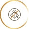 Timewaver Informationsfeld Schädlingsbekämpfung Icon mit Gold Ring
